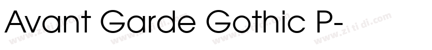 Avant Garde Gothic P字体转换